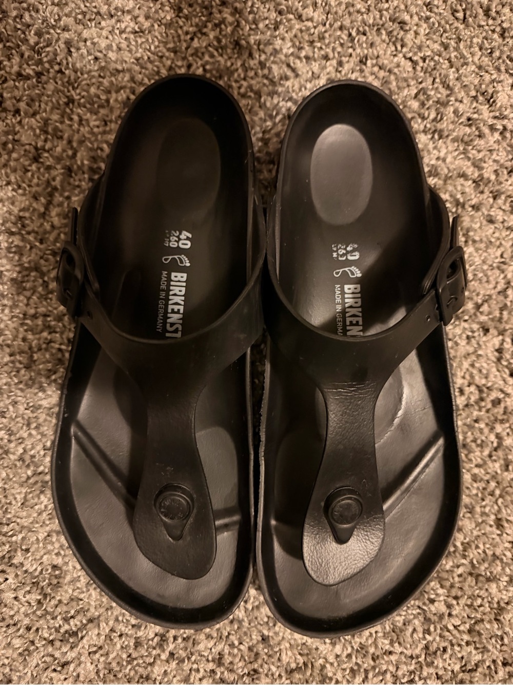 Birkenstock Black Gizeh EVA Thong Sandals